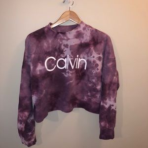 Calvin Klein crop crewneck sweatshirt XL